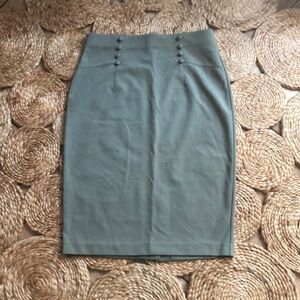 New York clothing company, pencil skirt, sage, green, size small